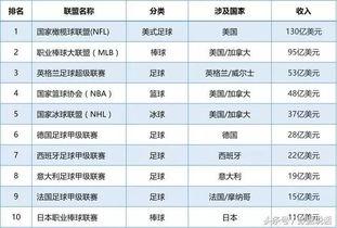 世界主要足球联赛排名表,世界十大足球联赛
