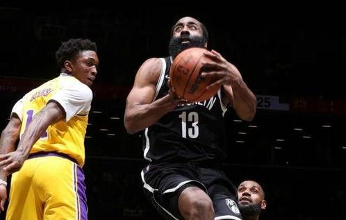篮网五人得分上双打爆湖人,为什么哈登组织以前看不出来 (nba篮网队对战湖人队比赛)