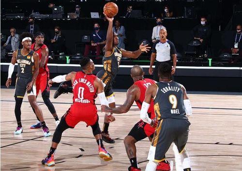 火箭队威少28分,NBA火箭雷霆抢七生死战都有哪些球员到场?