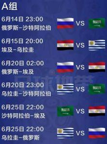2018年世界杯b组赛请,2018年俄罗斯世界杯赛程表