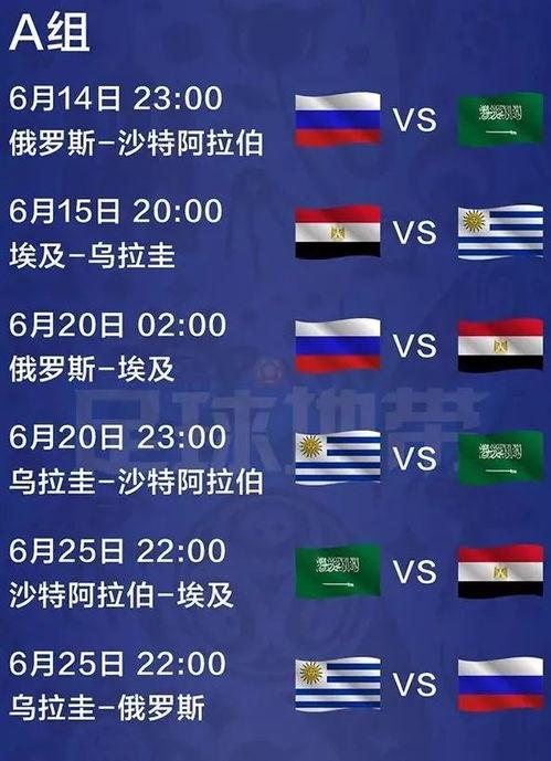 世界杯小组比赛赛程表最新,2026世预赛非洲区赛程表